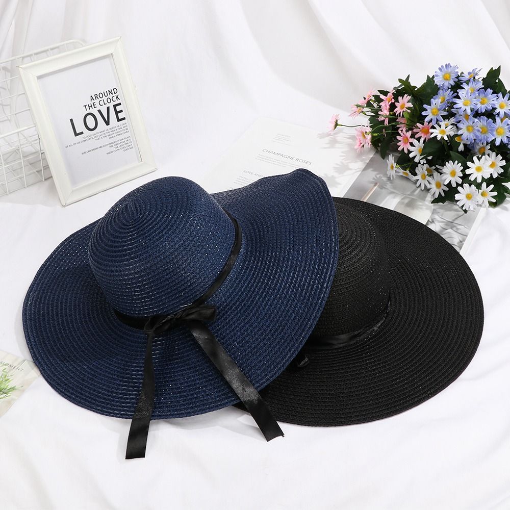Hat Floppy Wide - Sombrero de paja flexible para mujer,