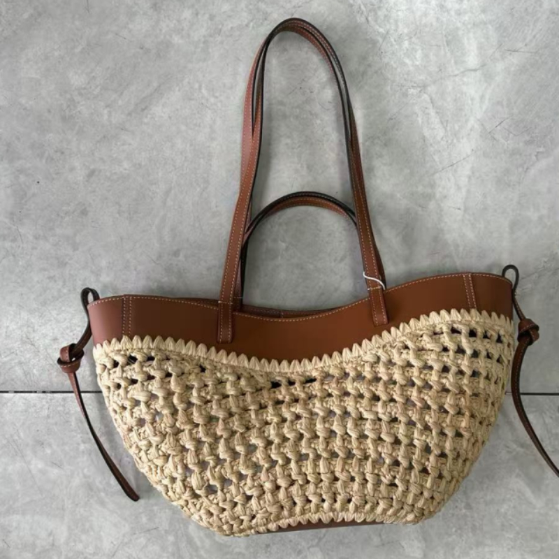 Bolso de playa tejido hueco de - Crochet Bag Raffia reseña y precio